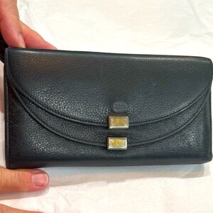 Chloe Georgia Double Flap Long Wallet Leather